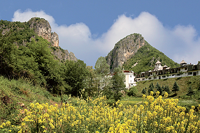 Soko Grad Monastery, beneath Sokolska Mountain, dedicated to the holy Bishop of Žiča and Ohrid, Nikolaj (Velimirović)